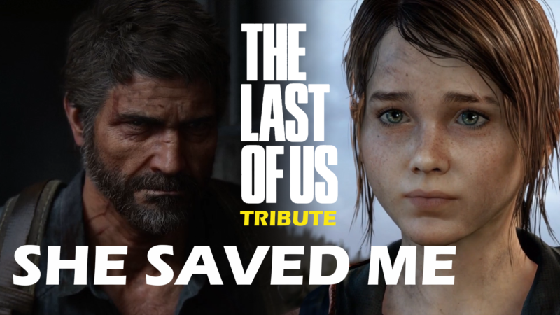 Joel Miller und Ellie Williams zusammen mit dem Logo von «The Last Of Us»